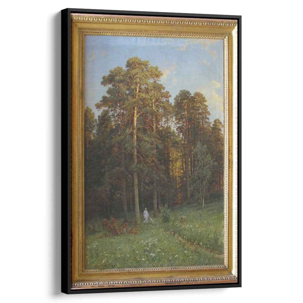 The Edge of a Pine Forest by Ivan Shishkin by Ivan Shishkin - Russian Realist canvas print