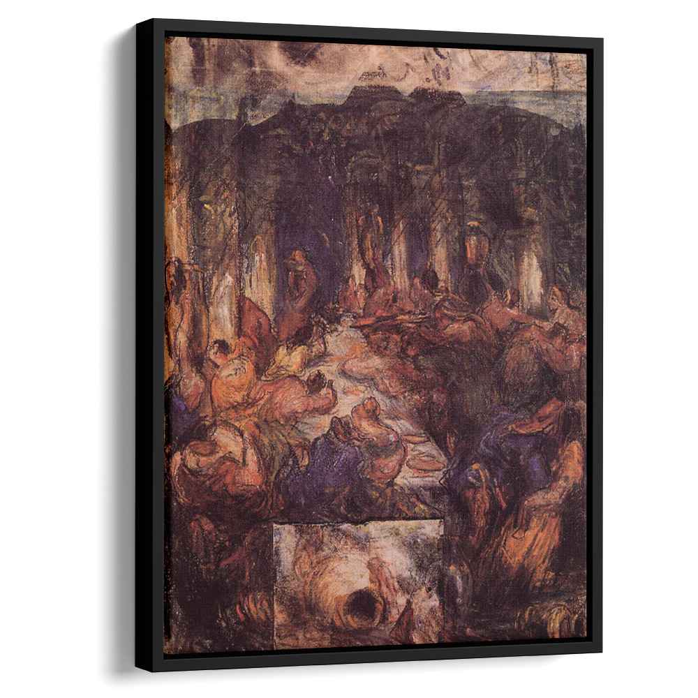 The Feast 1867 by Paul Cezanne by Paul Cezanne - Post-Impressionist canvas print