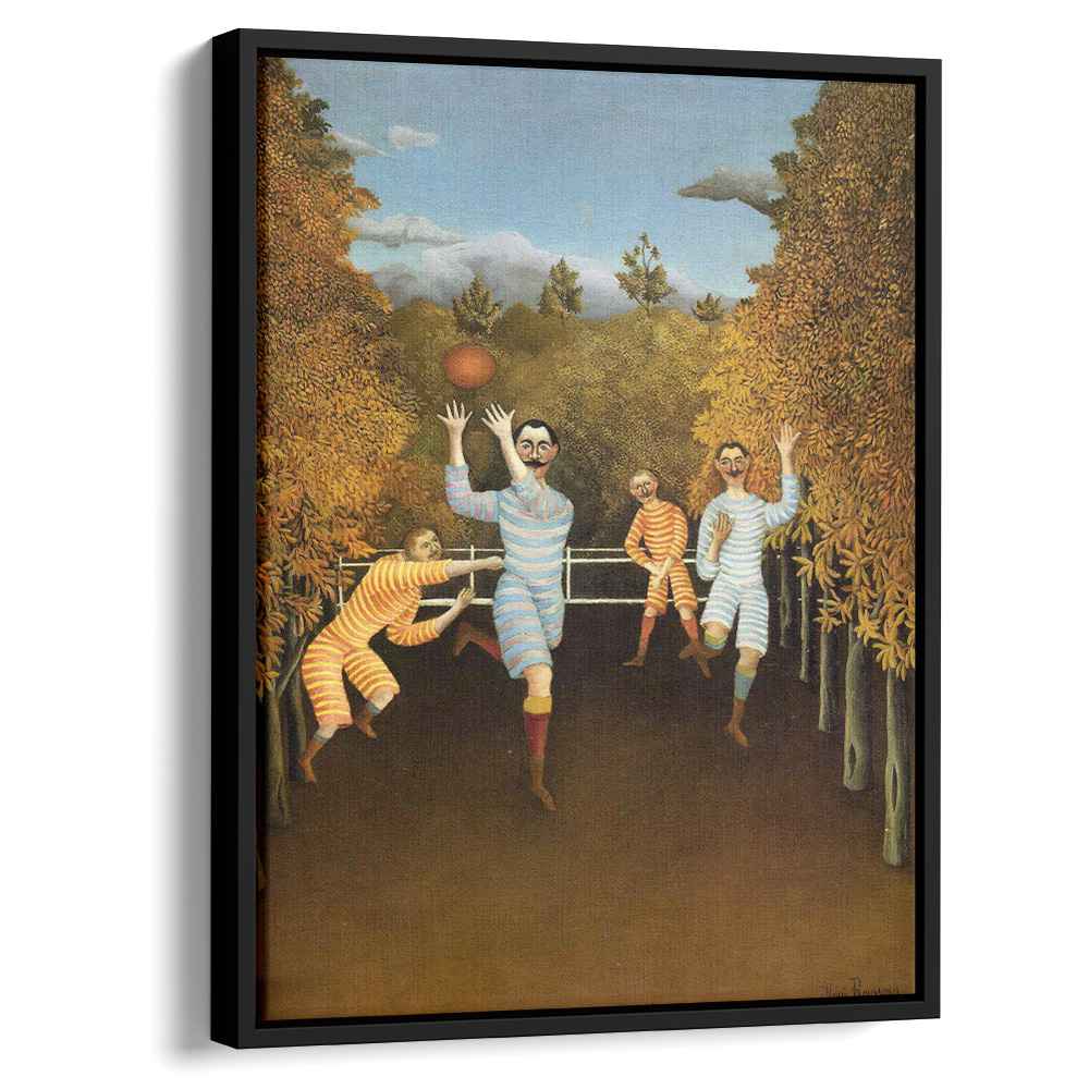 The Football Players soccer 1908 by Henri Rousseau by Henri Rousseau - Naive Art canvas print