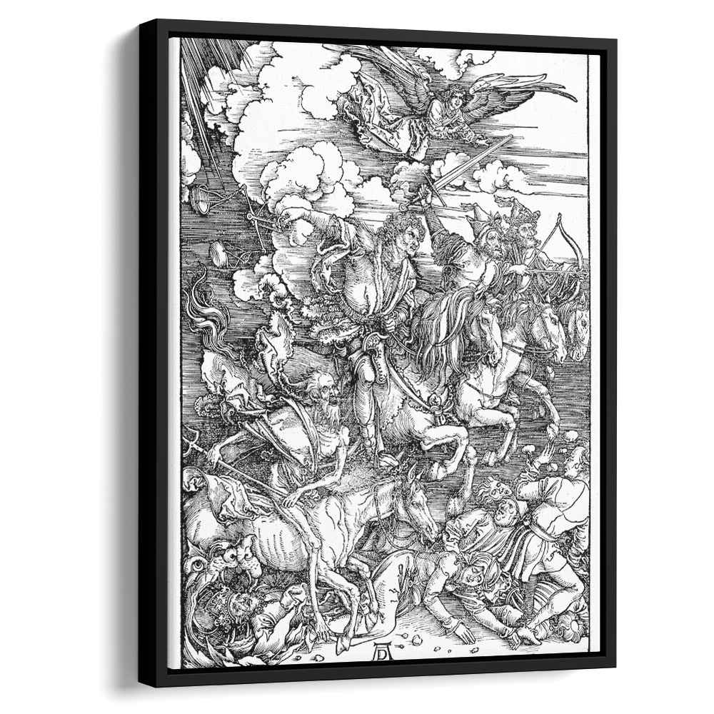 The Four Horsemen of the Apocalypse, Death, Famine, Pestilence and War by Albrecht Durer by Albrecht Durer - Renaissance canvas print