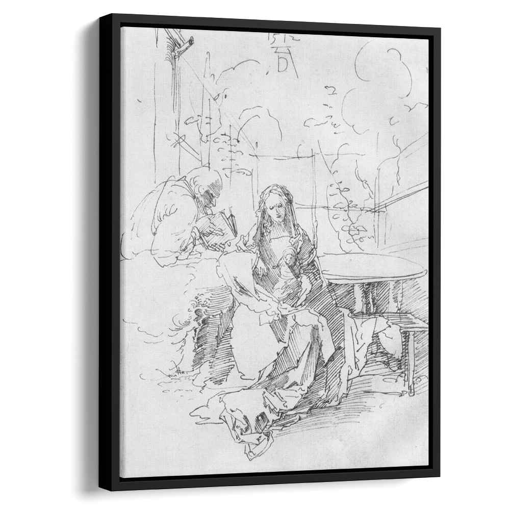 The Holy Family in the arbor 1512 by Albrecht Durer by Albrecht Durer - Renaissance canvas print