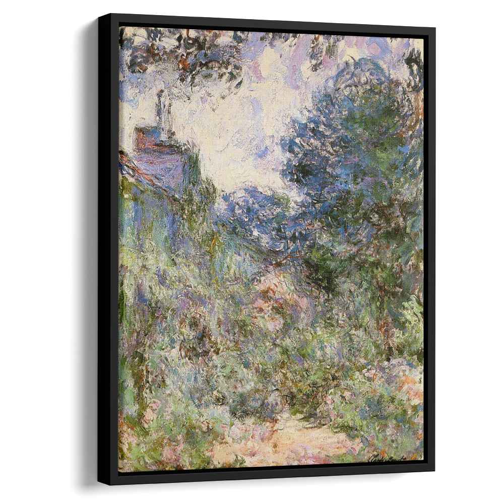 The House Seen from the Rose Garden 1924 by Claude Monet by Claude Monet - Impressionist canvas print