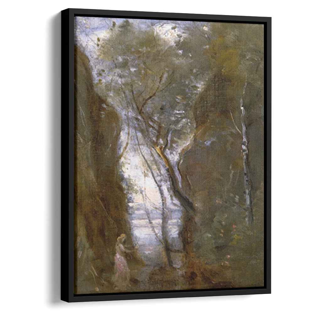 The Lac de Nemi 1845 by Camille Corot by Camille Corot - Realist canvas print