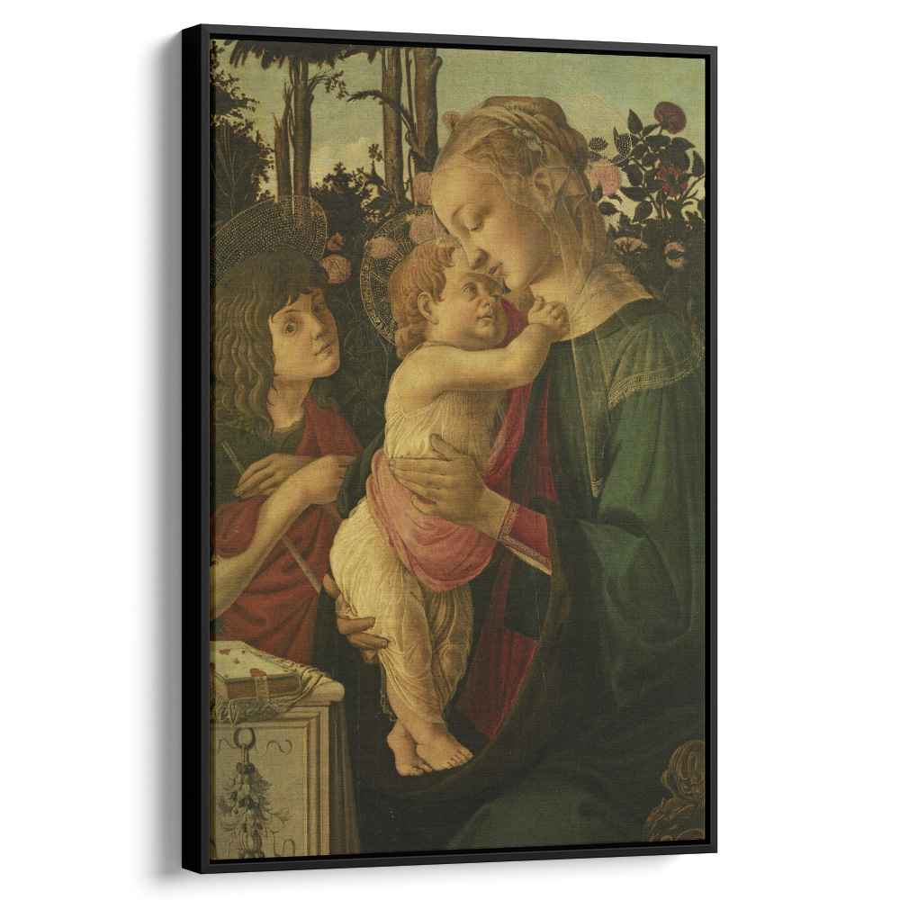 The Madonna and Child with the Infant Saint John the Baptist by Sandro Botticelli by Sandro Botticelli - Renaissance canvas print