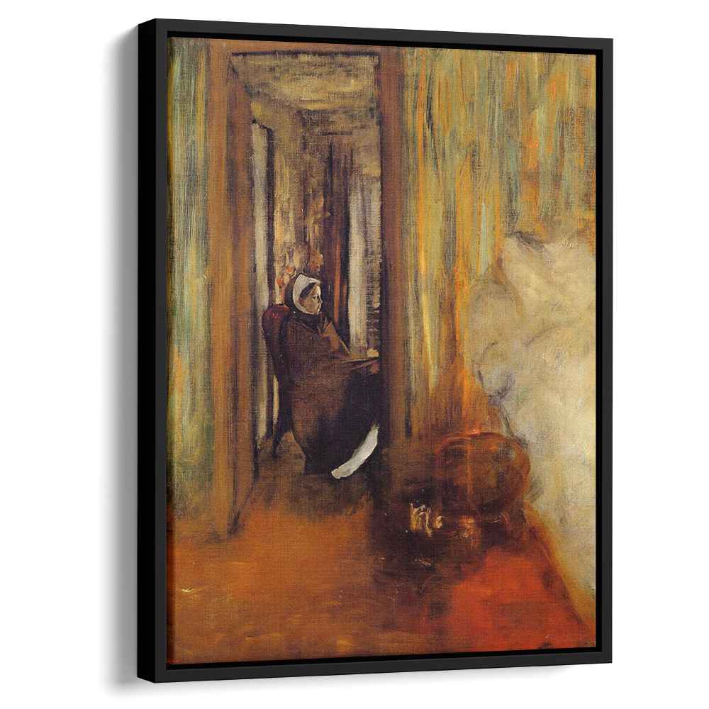 The Nurse 1873 by Edgar Degas by Edgar Degas - Impressionist canvas print
