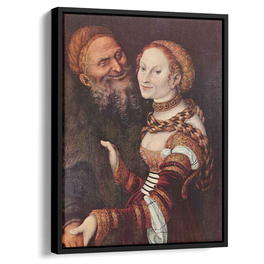 The old man in love 1517 by Lucas Cranach the Elder by Lucas Cranach the Elder - Renaissance canvas print