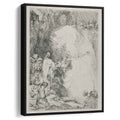 The Resurrection of Lazurus a Small Plate 1642 by Rembrandt by Rembrandt - Baroque canvas print