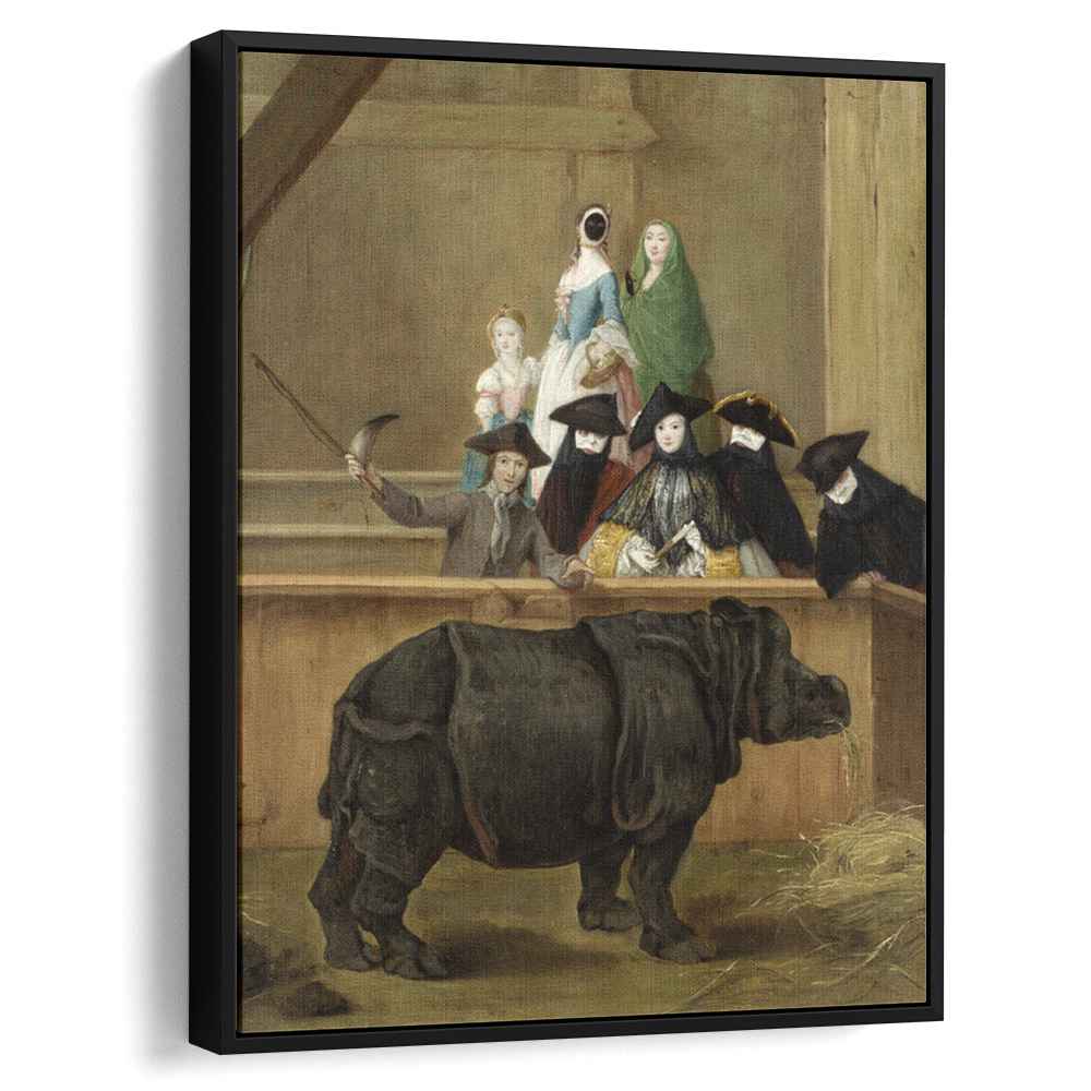 Clara the Rhinoceros 1751 by Pietro Longhi by Pietro Longhi - Oil Painting canvas print