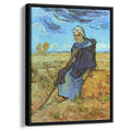 The Shepherdess after Millet 1889 by Vincent van Gogh by Vincent van Gogh - Post-Impressionist canvas print