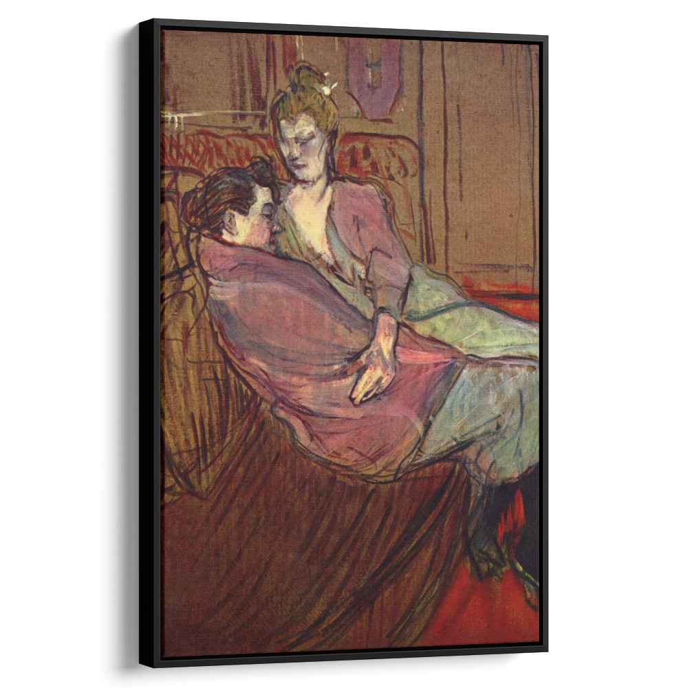 The Two Friends 1894 by Henri de Toulouse-Lautrec by Henri de Toulouse-Lautrec - Post-Impressionist canvas print