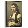 The Woman with a Pearl 1870 by Camille Corot by Camille Corot - Realist canvas print
