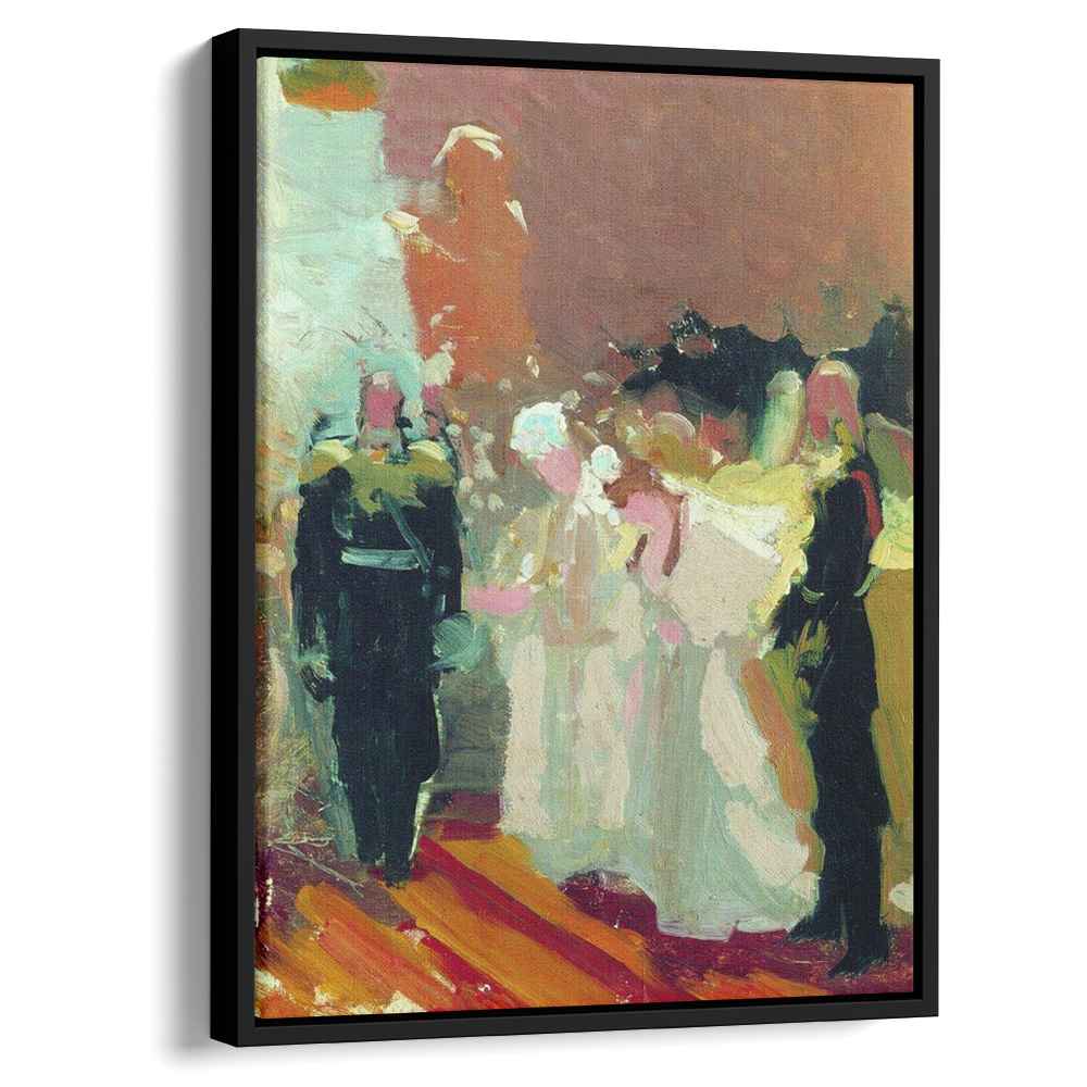 The yield on the Red Porch 1910 by Ilya Repin by Ilya Repin - Russian Realist canvas print