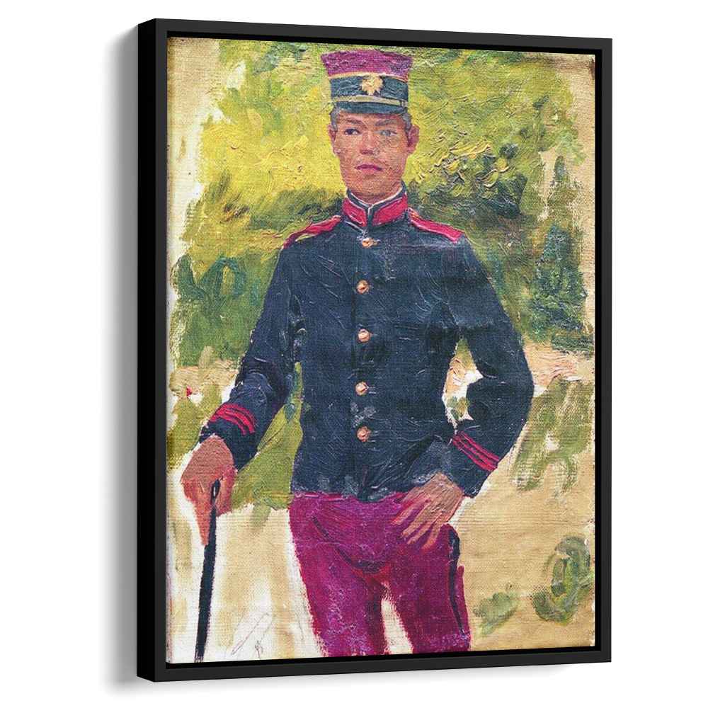 The young soldier. Parisian style by Ilya Repin by Ilya Repin - Russian Realist canvas print