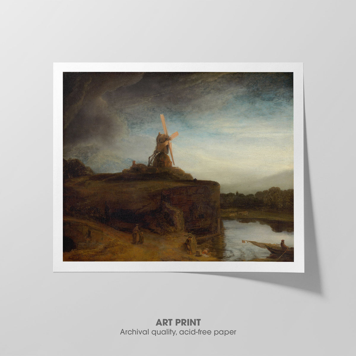 The Mill  Rembrandt  Art Print by Without A Frame - Oil Painting canvas print