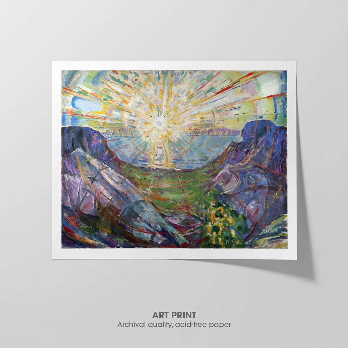 The Sun  Munch  Art Print by Without A Frame - Oil Painting canvas print