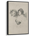Three female heads with one sleeping 1637 by Rembrandt by Rembrandt - Baroque canvas print
