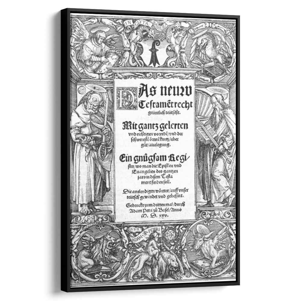 Title plate with St. Peter and St. Paul 1523 by Hans Holbein the Younger by Hans Holbein the Younger - Oil Painting canvas print