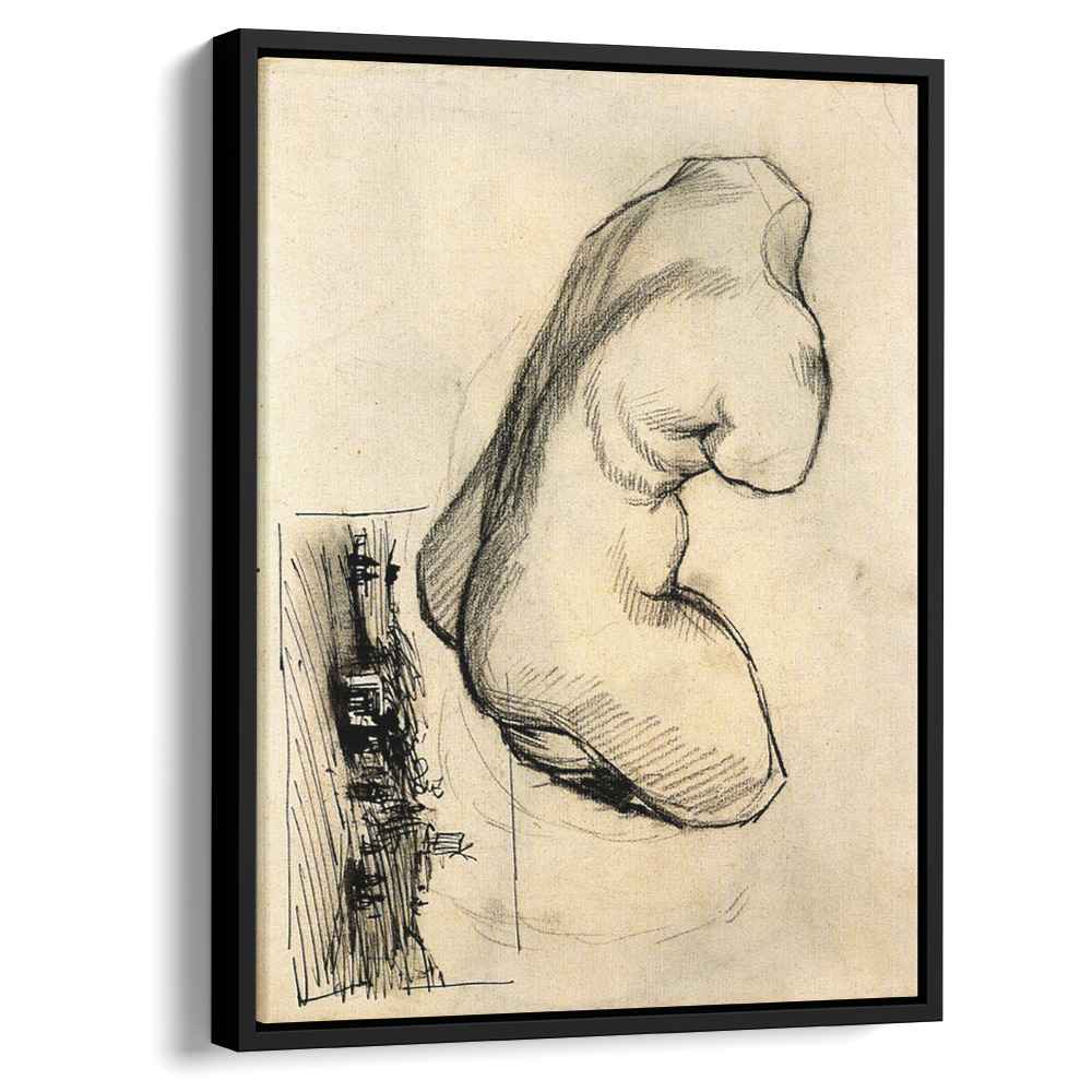 Torso of Venus and a Landscape 1887 by Vincent van Gogh by Vincent van Gogh - Post-Impressionist canvas print