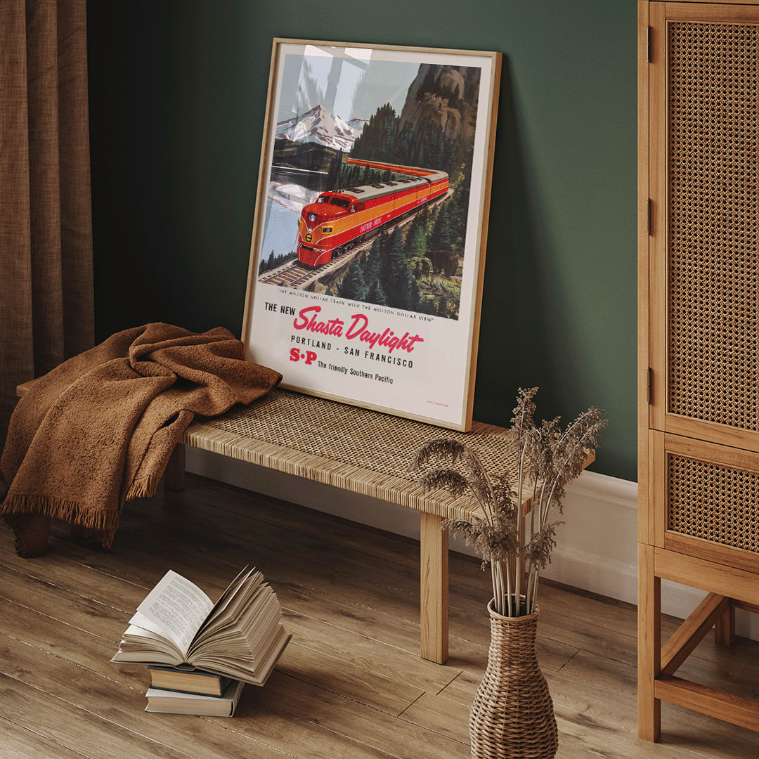 Shasta Daylight PortlandSan Francisco Poster by Moryarty - Oil Painting canvas print