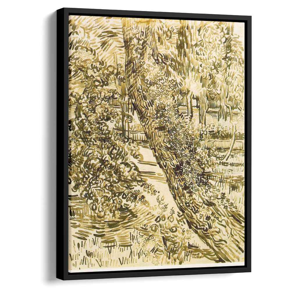 Tree with Ivy in the Asylum Garden 1889 by Vincent van Gogh by Vincent van Gogh - Post-Impressionist canvas print