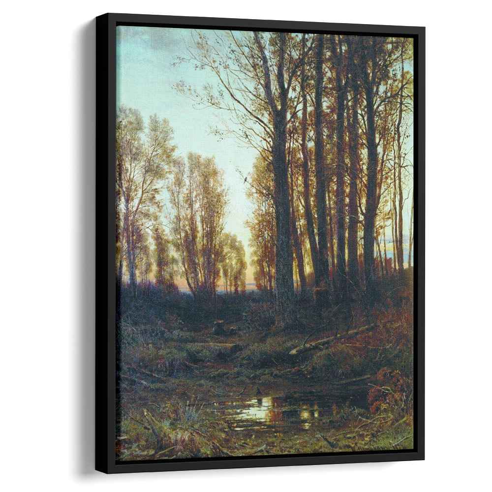 Twilight. After Sunset 1874 by Ivan Shishkin by Ivan Shishkin - Russian Realist canvas print