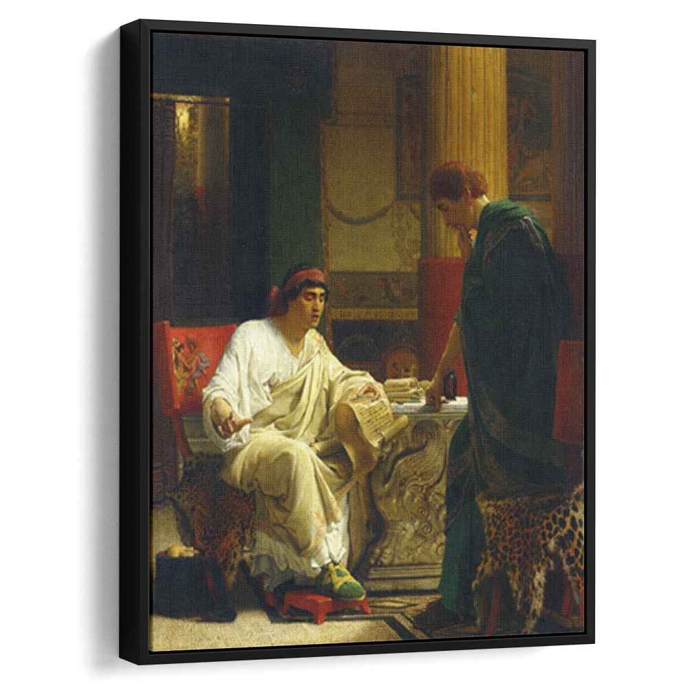 Vespasian Hearing from One of His Generals of the Taking of Jerusalem by Titus The Dispatch by Sir Lawrence Alma-Tadema by Sir Lawrence Alma-Tadema - Academic canvas print