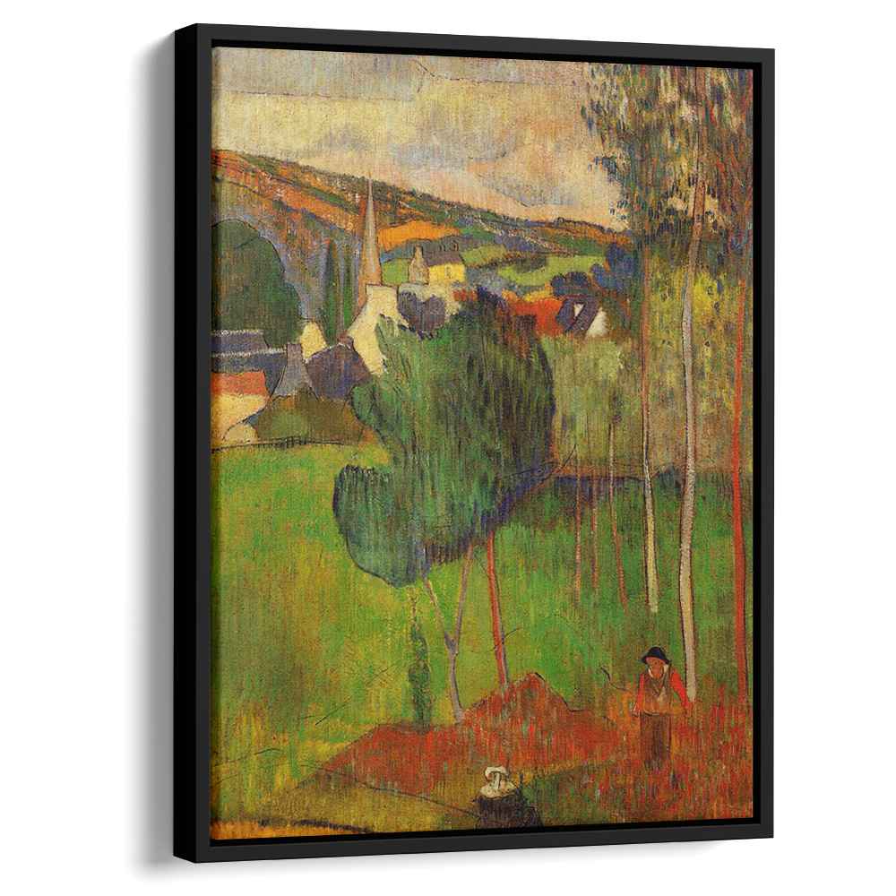 View of Pont-Aven from Lezaven 1888 by Paul Gauguin by Paul Gauguin - Post-Impressionist canvas print