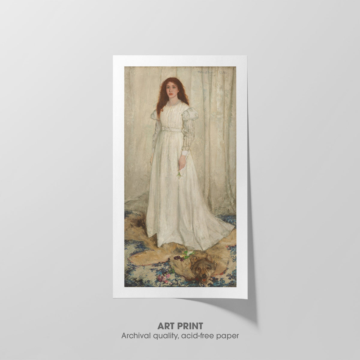 Symphony in White No. 1  Whistler  Art Print by Without A Frame - Oil Painting canvas print