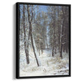 Winter in a forest Rime 1877 by Ivan Shishkin by Ivan Shishkin - Russian Realist canvas print