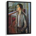 Woman on the Verandah 1924 by Edvard Munch by Edvard Munch - Expressionist canvas print