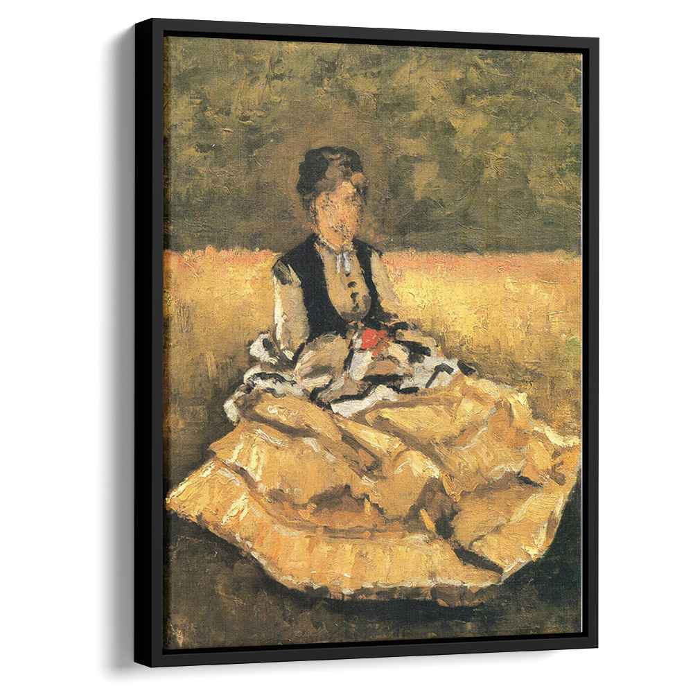 Woman Seated on the Lawn 1874 by Gustave Caillebotte by Gustave Caillebotte - Impressionist canvas print