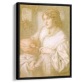 Woman with a Fan 1870 by Dante Gabriel Rossetti by Dante Gabriel Rossetti - Pre-Raphaelite canvas print