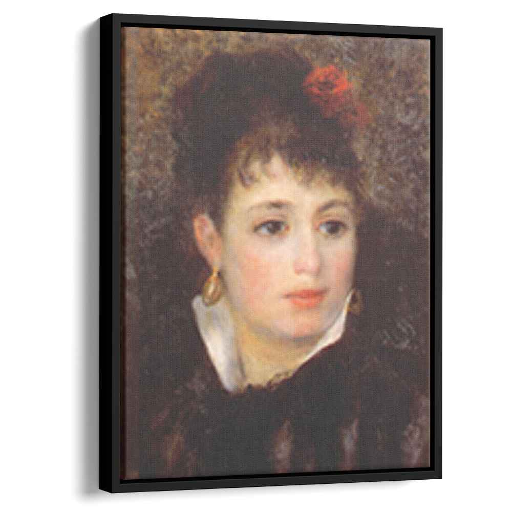 Woman with a rose 1876 by Pierre-Auguste Renoir by Pierre-Auguste Renoir - Impressionist canvas print