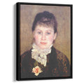 Woman with a white jabot 1880 by Pierre-Auguste Renoir by Pierre-Auguste Renoir - Impressionist canvas print
