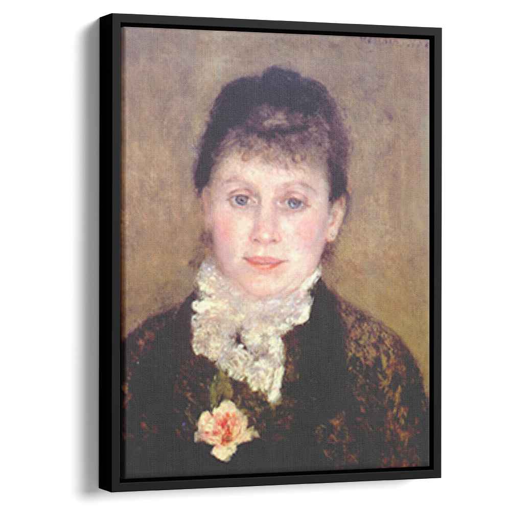 Woman with a white jabot 1880 by Pierre-Auguste Renoir by Pierre-Auguste Renoir - Impressionist canvas print