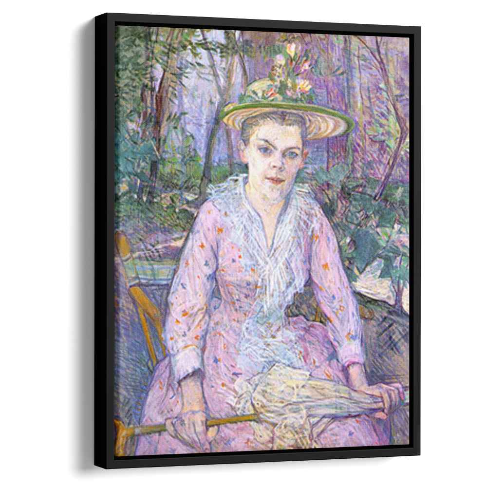 Woman with an umbrella 1889 by Henri de Toulouse-Lautrec by Henri de Toulouse-Lautrec - Post-Impressionist canvas print