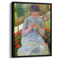 Woman with Needlework 1882 by Mary Cassatt by Mary Cassatt - Impressionist canvas print