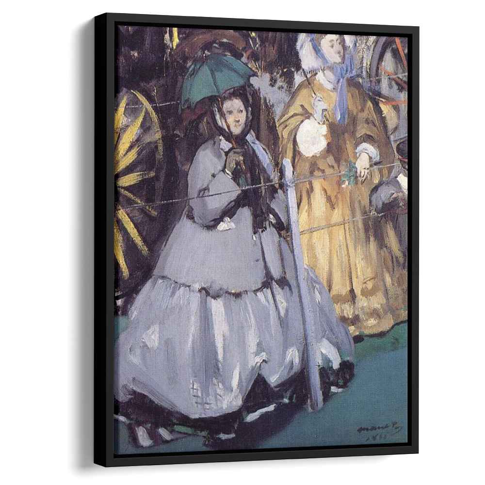 Women at the Races 1865 by Edouard Manet by Edouard Manet - Impressionist canvas print
