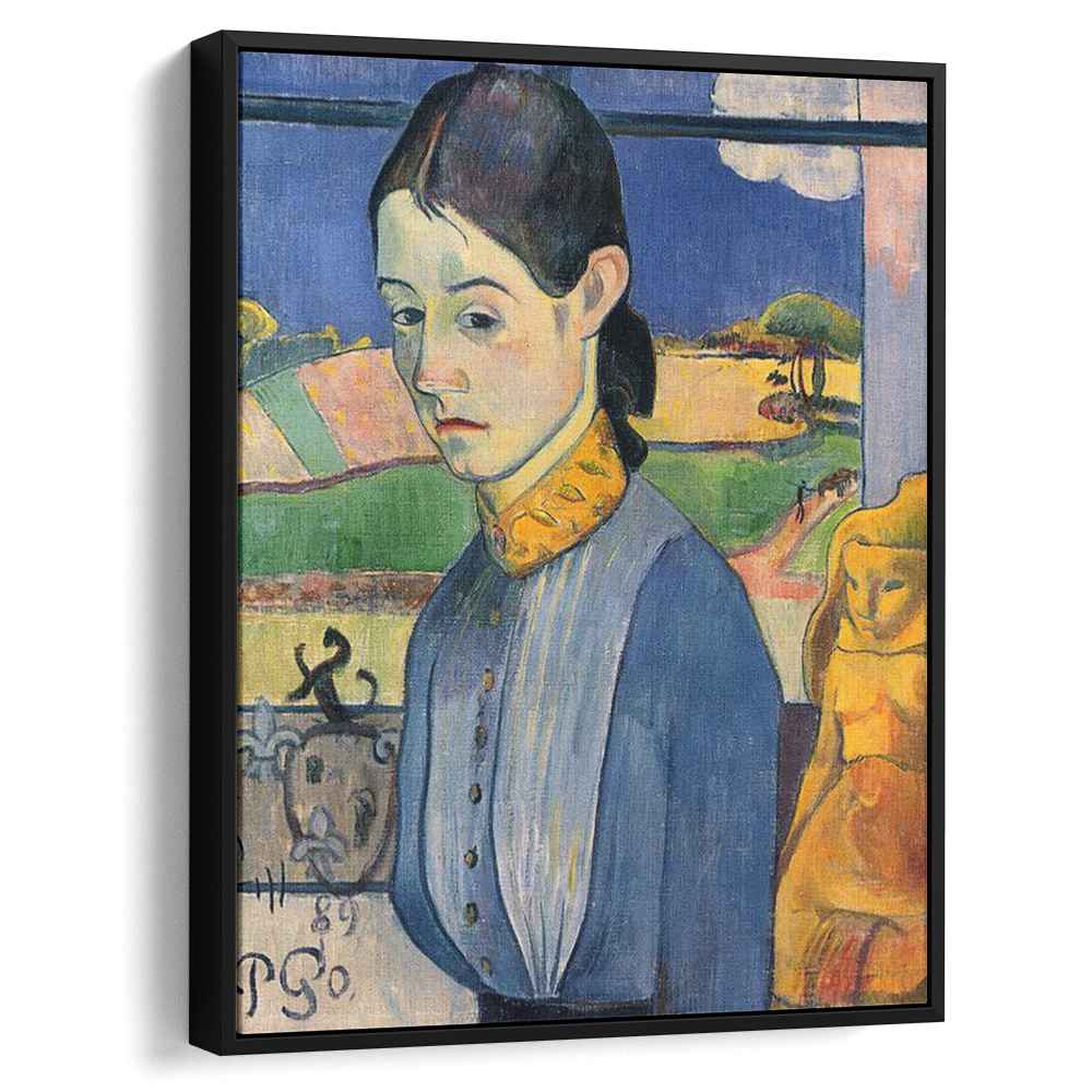 Young Breton Woman 1889 by Paul Gauguin by Paul Gauguin - Post-Impressionist canvas print