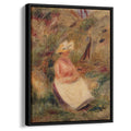 Young Girl in the Woods 1910 by Pierre-Auguste Renoir by Pierre-Auguste Renoir - Impressionist canvas print