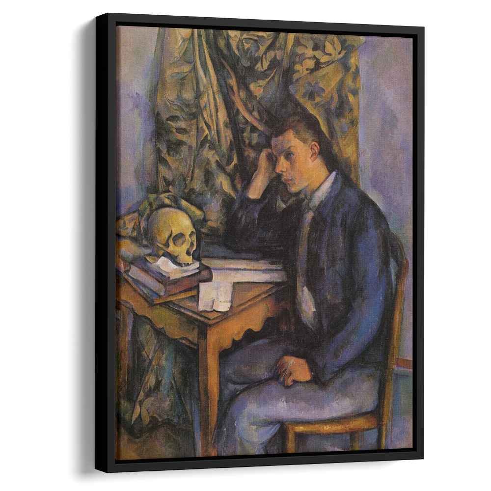 Young Man and Skull 1898 by Paul Cezanne by Paul Cezanne - Post-Impressionist canvas print